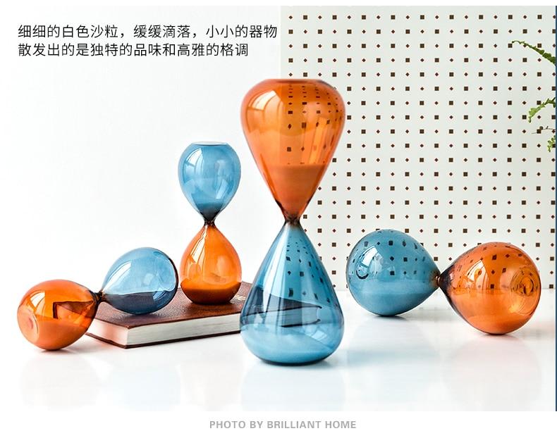 15/30/60 Minutes Orange & Blue Colored Hourglass Clock