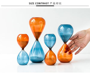 15/30/60 Minutes Orange & Blue Colored Hourglass Clock